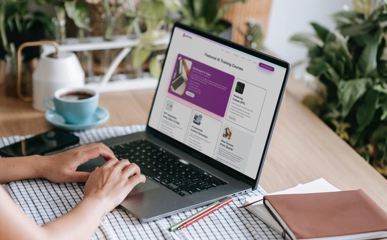 Woman browsing AIF Courses